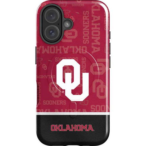 University of Oklahoma Split Jersey iPhone 16 Magsafe Impact Case