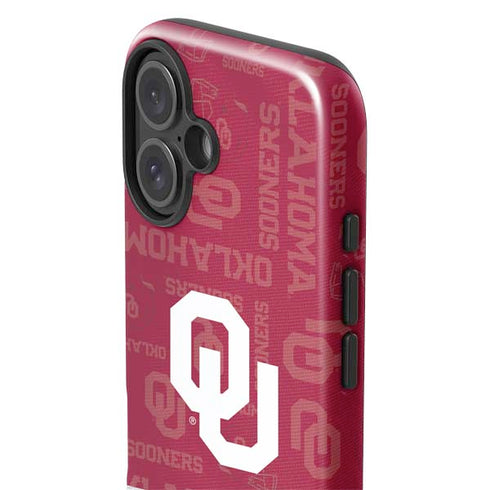 University of Oklahoma Split Jersey iPhone 16 Plus Impact Case
