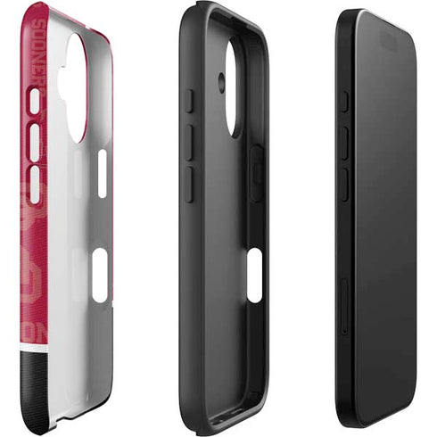 University of Oklahoma Split Jersey iPhone 16 Plus Impact Case