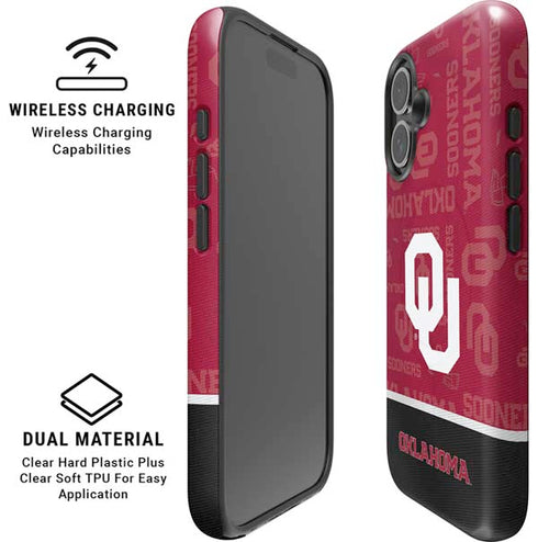 University of Oklahoma Split Jersey iPhone 16 Plus Magsafe Impact Case