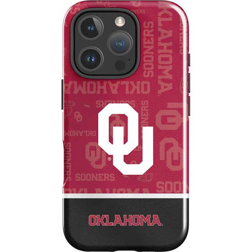 University of Oklahoma Split Jersey iPhone 16 Pro Impact Case