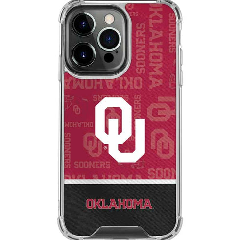 University of Oklahoma Split Jersey iPhone 16 Pro Max Clear Case
