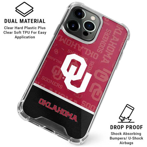 University of Oklahoma Split Jersey iPhone 16 Pro Max Clear Case