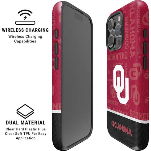 University of Oklahoma Split Jersey iPhone 16 Pro Max Magsafe Impact Case