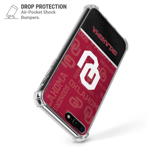 University of Oklahoma Split Jersey iPhone 7/8 Plus Clear Case