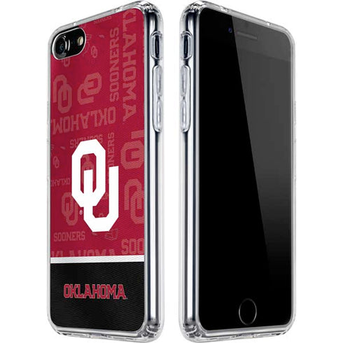 University of Oklahoma Split Jersey iPhone SE (2nd & 3rd Gen) Clear Case