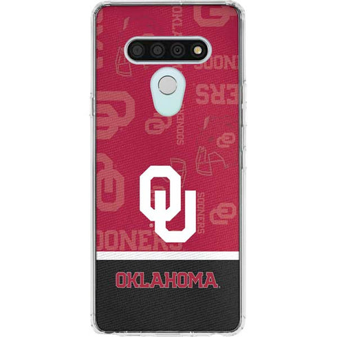 University of Oklahoma Split Jersey LG Stylo 6 Clear Case