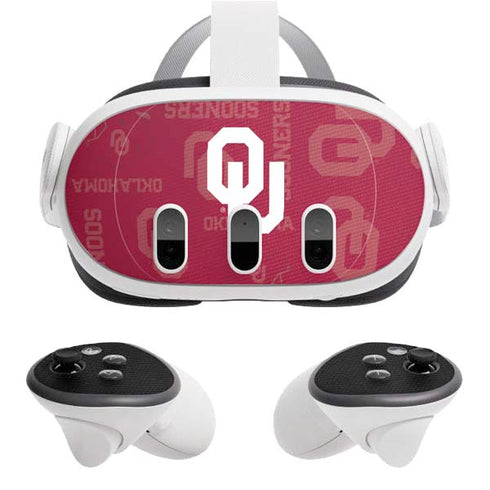University of Oklahoma Split Jersey Meta Quest 3 Skin