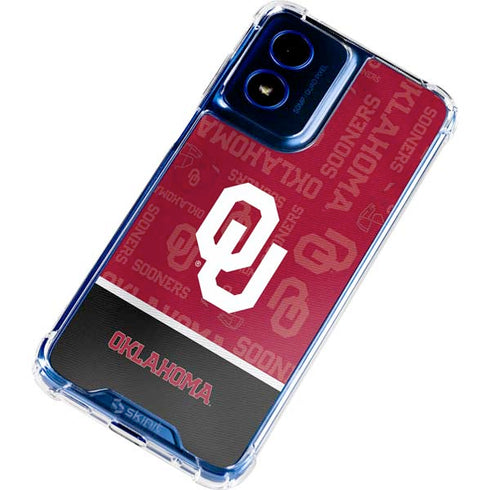 University of Oklahoma Split Jersey Moto G 5G (2024) Clear Case