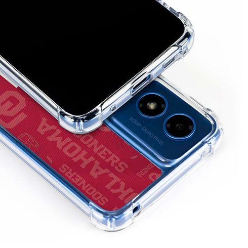 University of Oklahoma Split Jersey Moto G 5G (2024) Clear Case