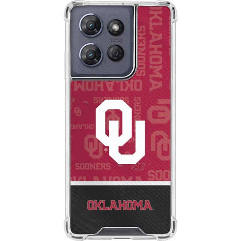University of Oklahoma Split Jersey Moto G Play 5G (2025) Clear Case
