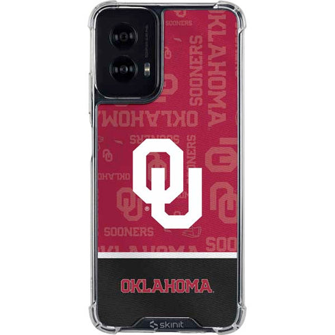 University of Oklahoma Split Jersey Moto G Power 5G (2024) Clear Case