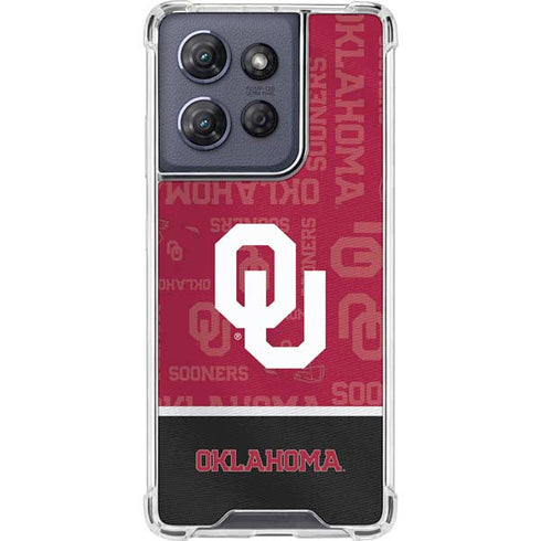 University of Oklahoma Split Jersey Moto G Stylus 5G (2025) Clear Case
