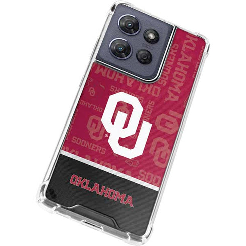 University of Oklahoma Split Jersey Moto G Stylus 5G (2025) Clear Case
