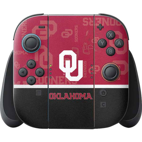 University of Oklahoma Split Jersey Nintendo Switch 2 (2025) Joy-Con Controller Skin