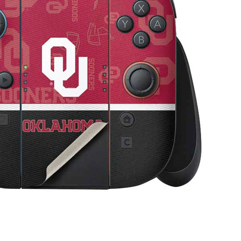 University of Oklahoma Split Jersey Nintendo Switch 2 (2025) Joy-Con Controller Skin