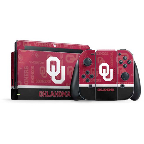 University of Oklahoma Split Jersey Nintendo Switch Bundle Skin