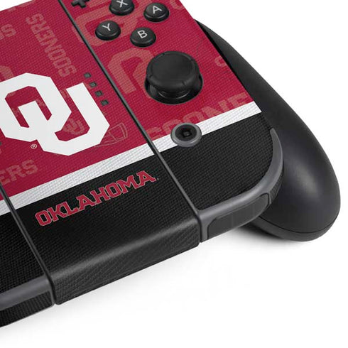 University of Oklahoma Split Jersey Nintendo Switch (2017-2021) Joy-Con Controller Skin