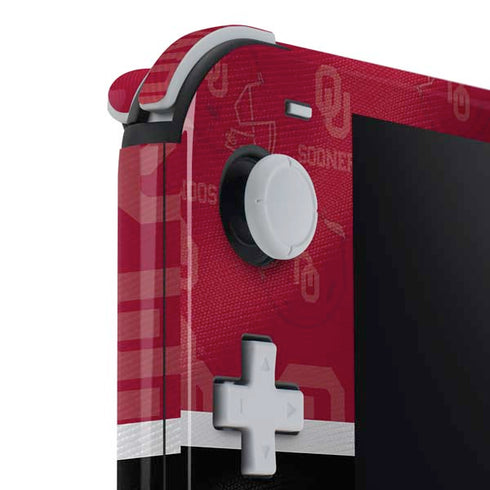 University of Oklahoma Split Jersey Nintendo Switch Lite Skin