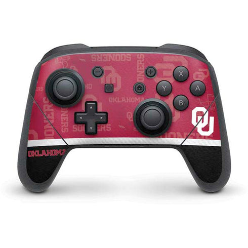 University of Oklahoma Split Jersey Nintendo Switch Pro Controller Skin