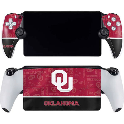University of Oklahoma Split Jersey PlayStation Portal Remote Player Skin