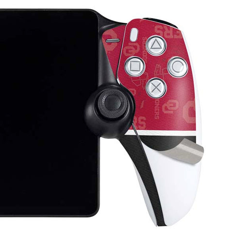 University of Oklahoma Split Jersey PlayStation Portal Remote Player Skin