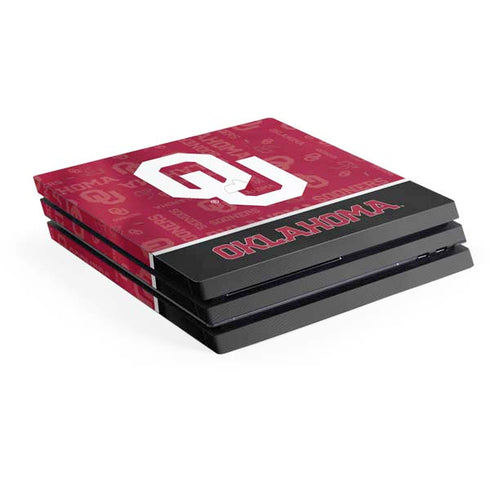 University of Oklahoma Split Jersey PS4 Pro Console Skin