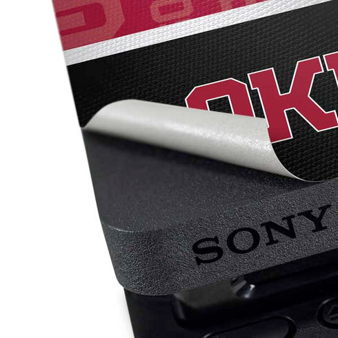 University of Oklahoma Split Jersey PS4 Slim Skin
