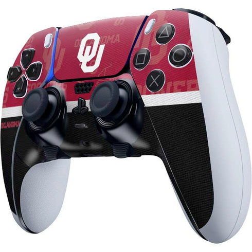 University of Oklahoma Split Jersey PS5 DualSense Edge Pro Controller Skin