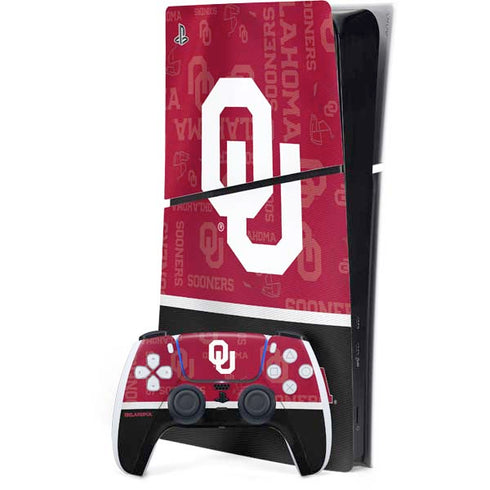 University of Oklahoma Split Jersey PS5 Slim Digital Edition Bundle Skin