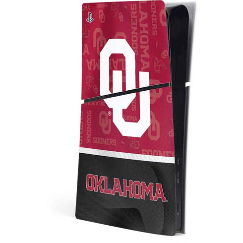 University of Oklahoma Split Jersey PS5 Slim Digital Edition Console Skin
