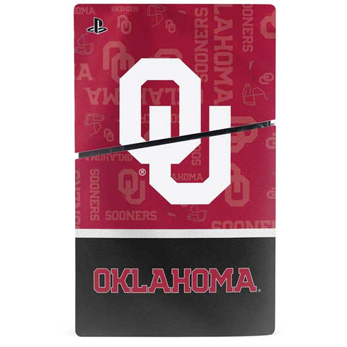 University of Oklahoma Split Jersey PS5 Slim Digital Edition Console Skin