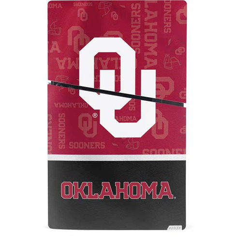 University of Oklahoma Split Jersey PS5 Slim Digital Edition Console Skin