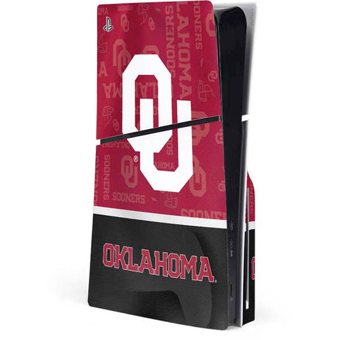 University of Oklahoma Split Jersey PS5 Slim Disk Console Skin