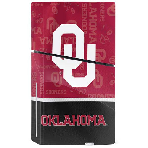University of Oklahoma Split Jersey PS5 Slim Disk Console Skin