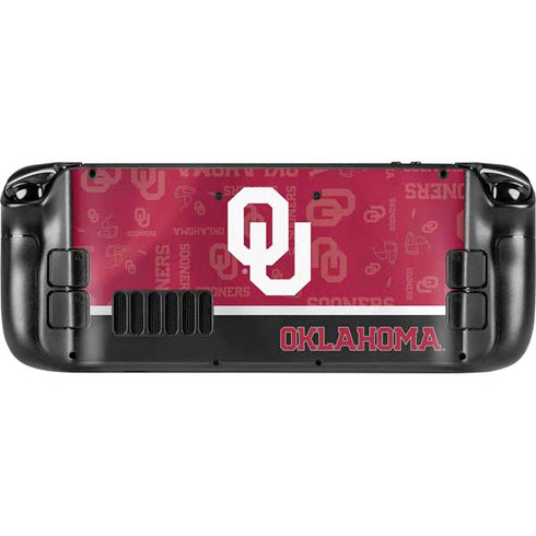 University of Oklahoma Split Jersey Steam Deck Handheld Gaming Computer OLED Skin