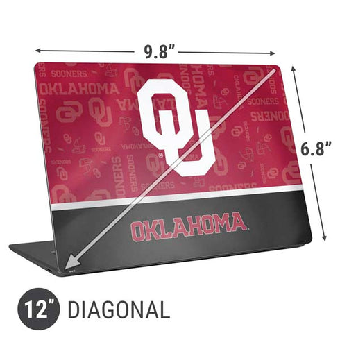 University of Oklahoma Split Jersey Universal Laptop 12in (9.8 x 6.8in) Skin