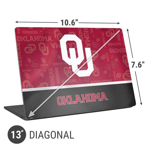 University of Oklahoma Split Jersey Universal Laptop 13in (10.6 x 7.6in) Skin
