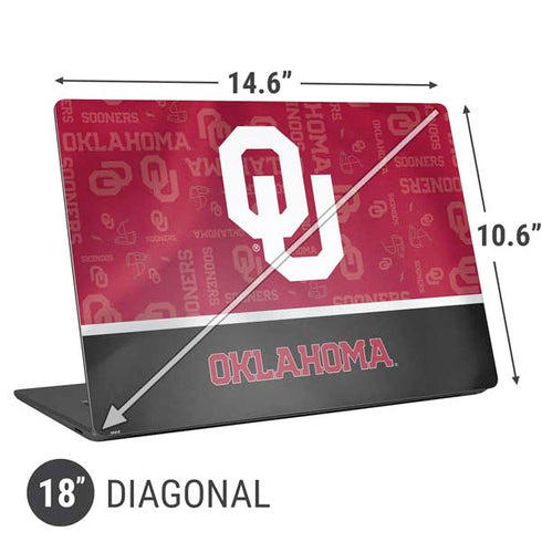 University of Oklahoma Split Jersey Universal Laptop 18in (14.6 x 10.6in) Skin