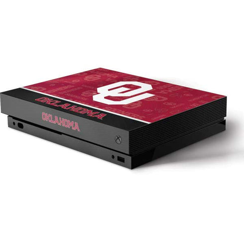 University of Oklahoma Split Jersey Xbox One X Console Skin