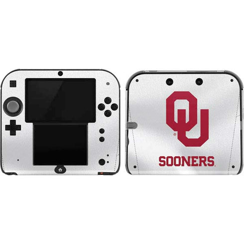 University of Oklahoma White Jersey Nintendo 2DS Skin