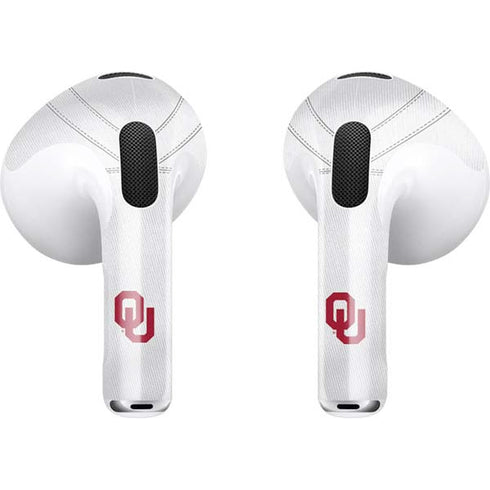 University of Oklahoma White Jersey Apple AirPods (3rd Gen 2021) Skin