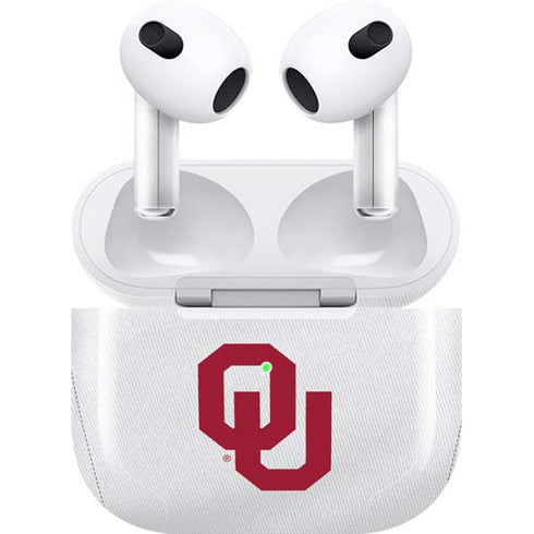 University of Oklahoma White Jersey Apple AirPods (3rd Gen 2021) Skin