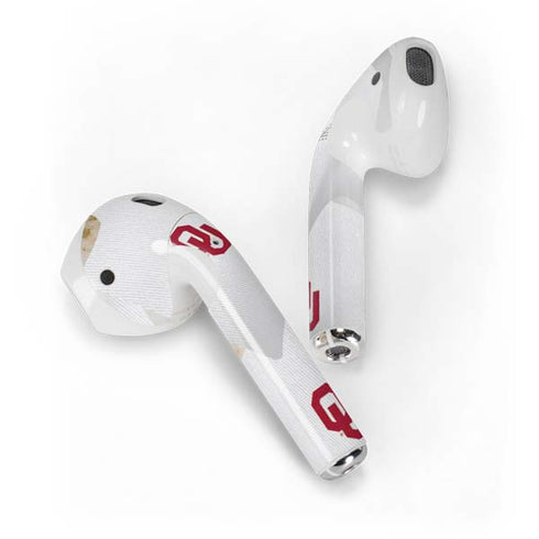 University of Oklahoma White Jersey Apple AirPods Skin