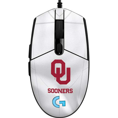 University of Oklahoma White Jersey G203 Prodigy RGB Wired Gaming Mouse Skin