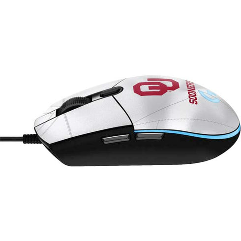 University of Oklahoma White Jersey G203 Prodigy RGB Wired Gaming Mouse Skin