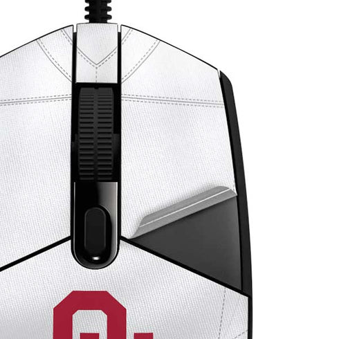 University of Oklahoma White Jersey G203 Prodigy RGB Wired Gaming Mouse Skin