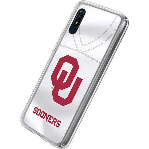 University of Oklahoma White Jersey Galaxy A10e Clear Case