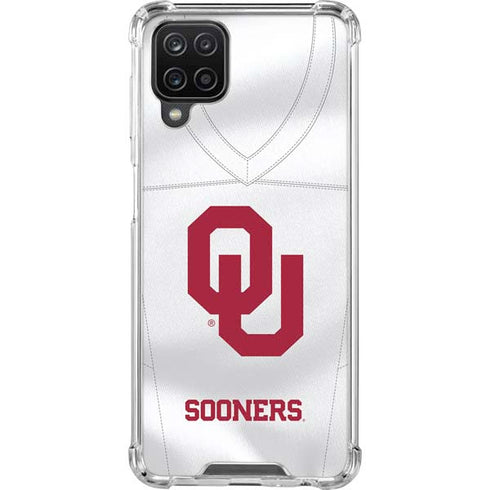 University of Oklahoma White Jersey Galaxy A12 Clear Case