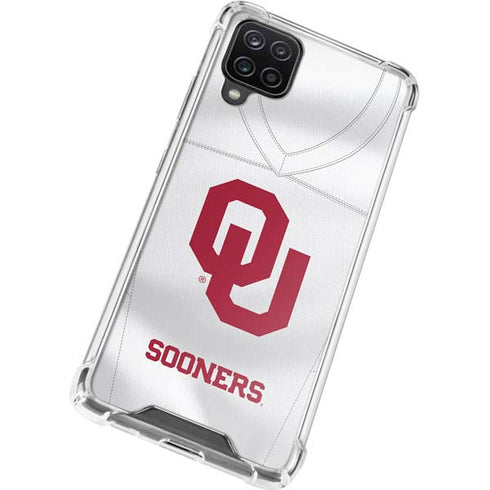 University of Oklahoma White Jersey Galaxy A12 Clear Case